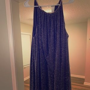 NWT plus size black and silver glitter dress